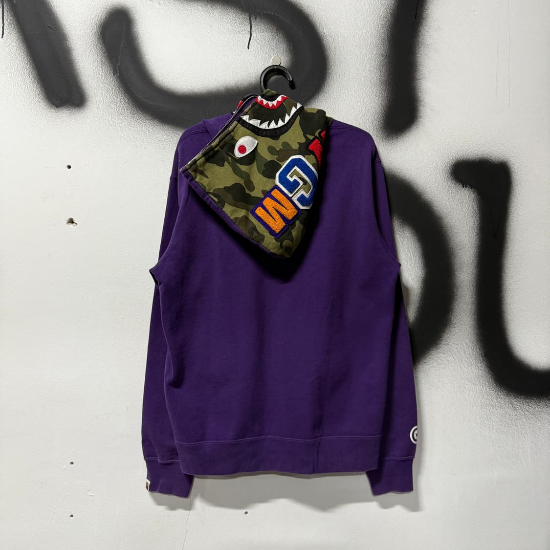 정품 베이프 하프 반카모 녹계 샤크 풀 집업 후디 상품이미지1