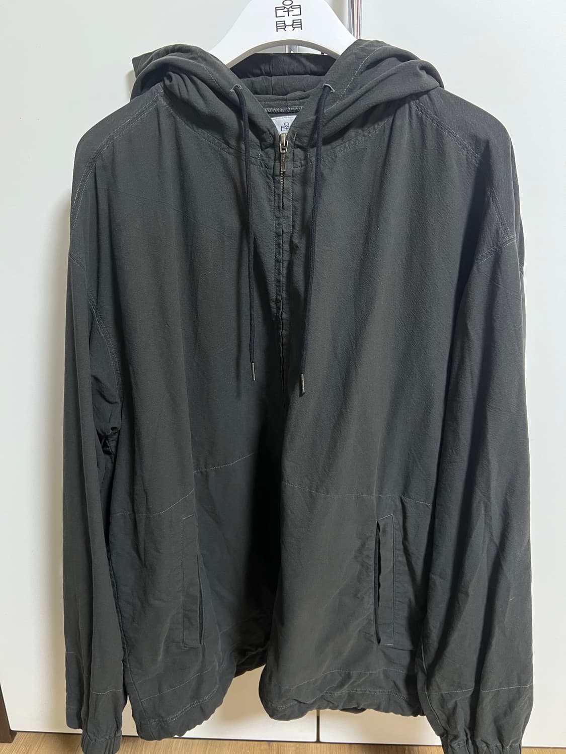 [3]폴리테루 집 후디 파카 차콜 상품이미지2