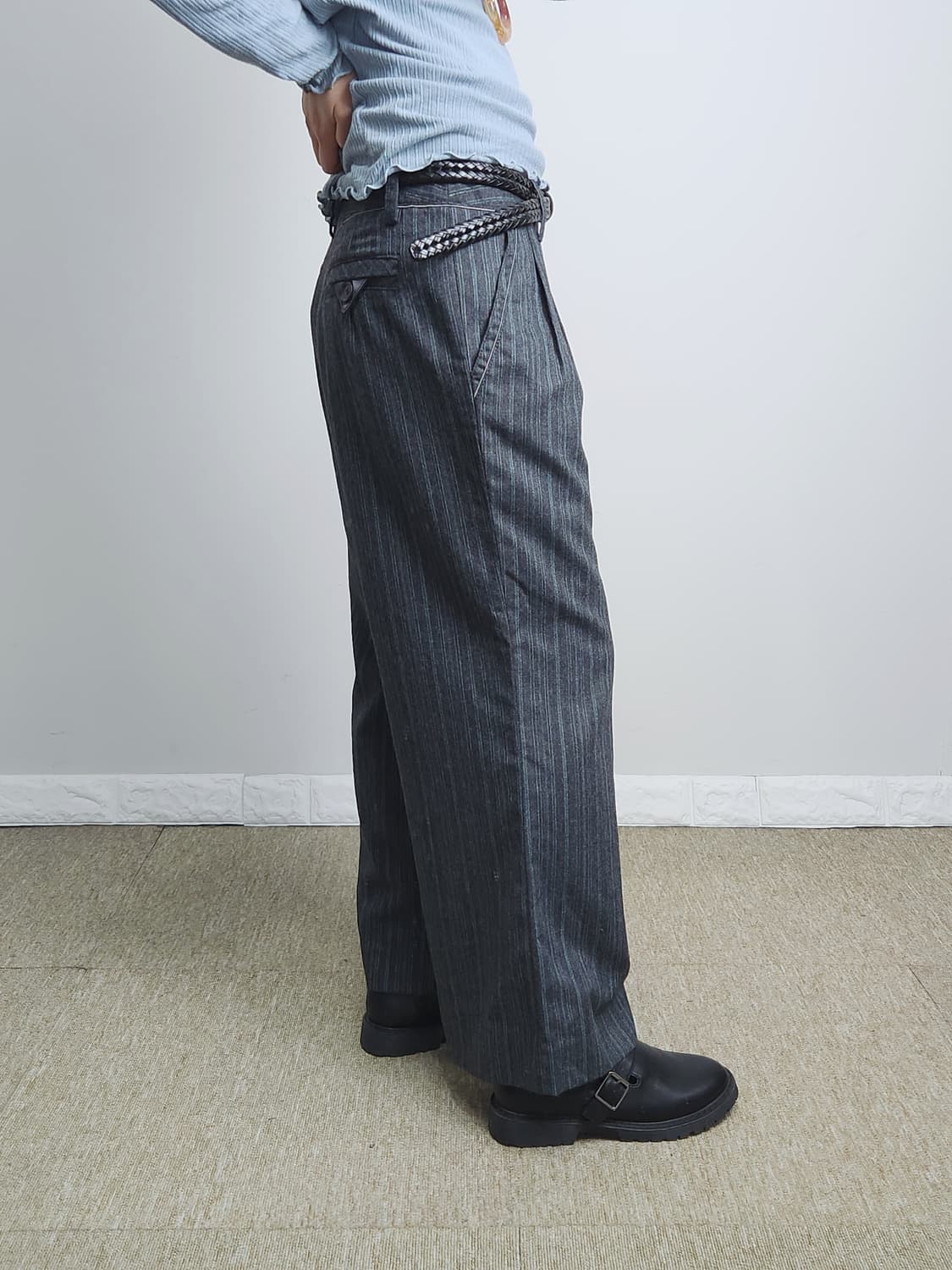 (톰보이) 스트라이프 울팬츠 상품이미지3