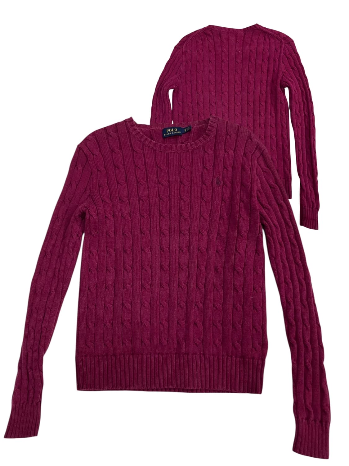 폴로 랄프로렌 케이블 니트 버건디 S 상품이미지1