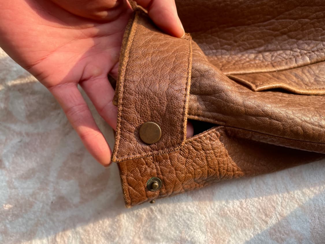 라오 카프리초 빈티지 브라운 램스킨 레더자켓 상품이미지5