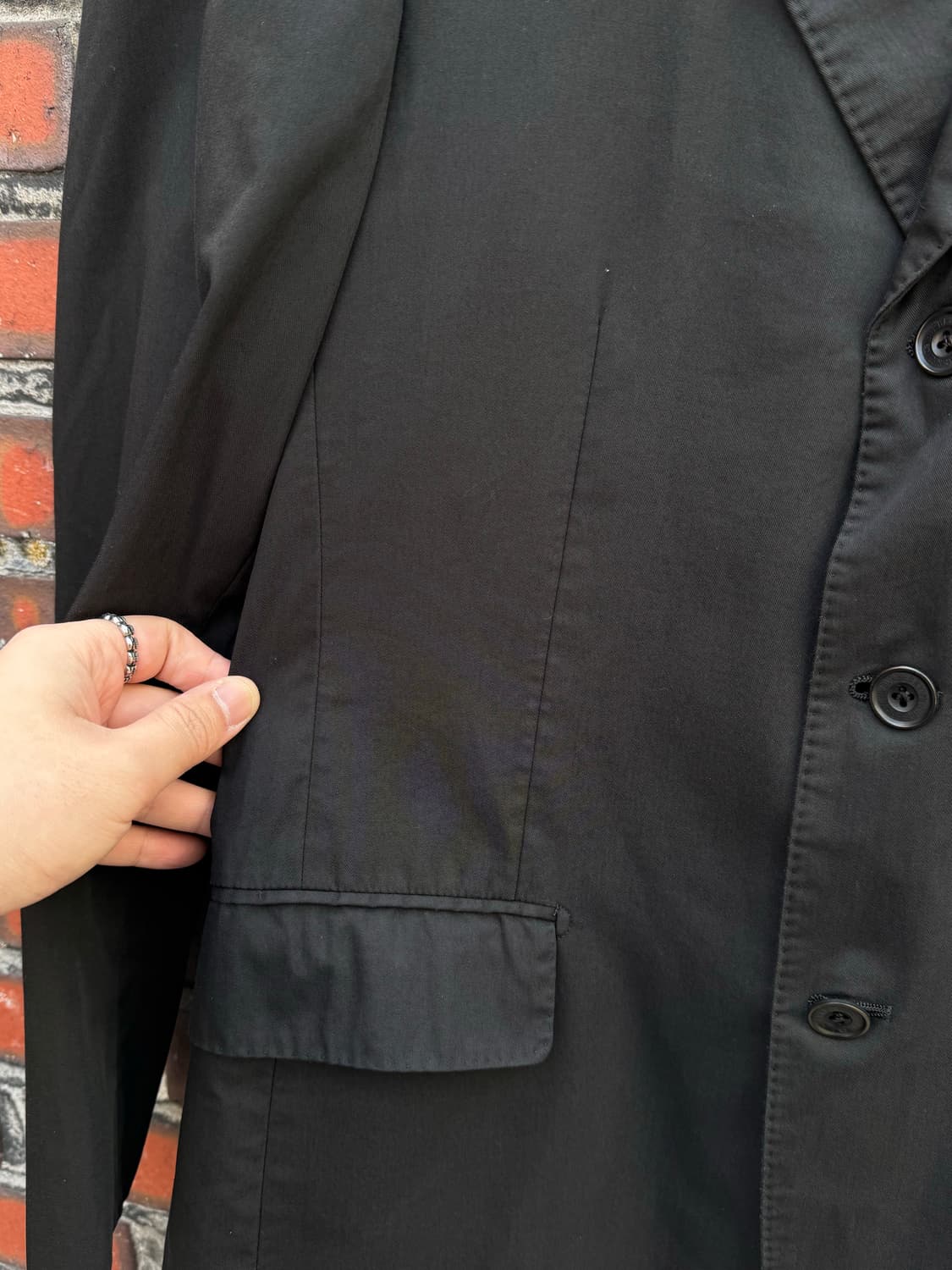 버버리 블랙라벨 3버튼 블랙 자켓 상품이미지10