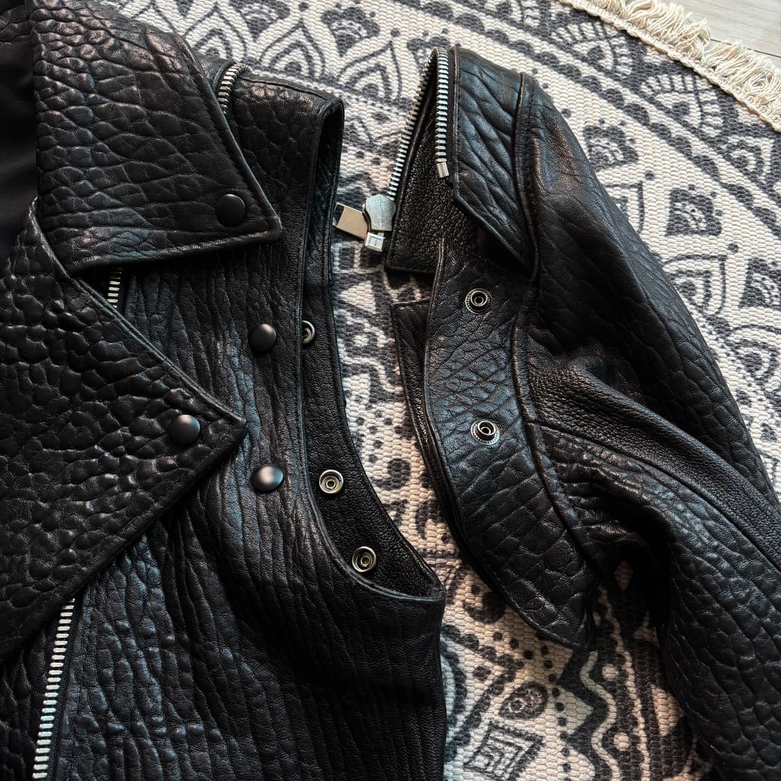 소매 탈부착 아이즈 카프스킨 자켓 상품이미지9