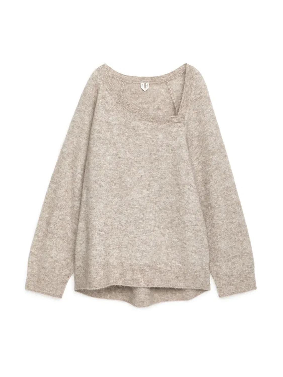 Arket 아르켓 애시메트릭 넥라인 알파카 니트 상품이미지1