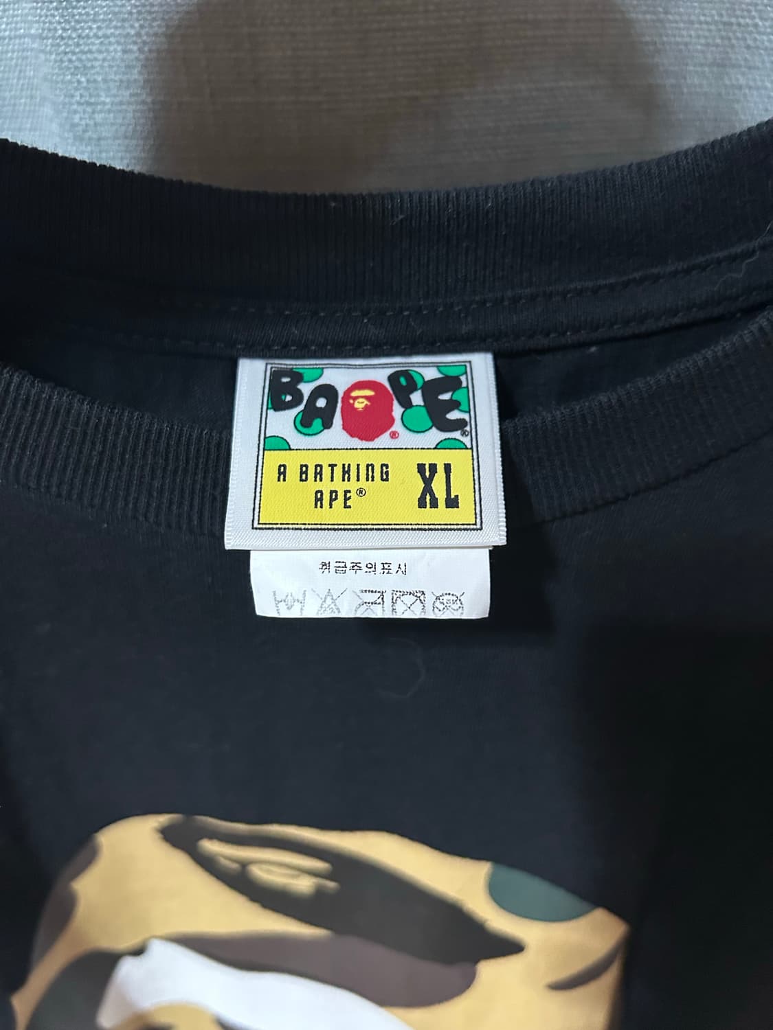 베이츠 퍼스트 카모 간지 블랙 티셔츠 2xl 상품이미지5