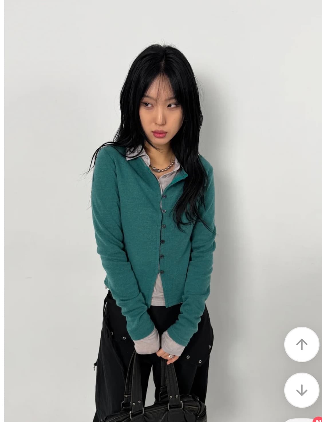 루프온 시어리 카라 롱슬리브- 라이트그레이 상품이미지3