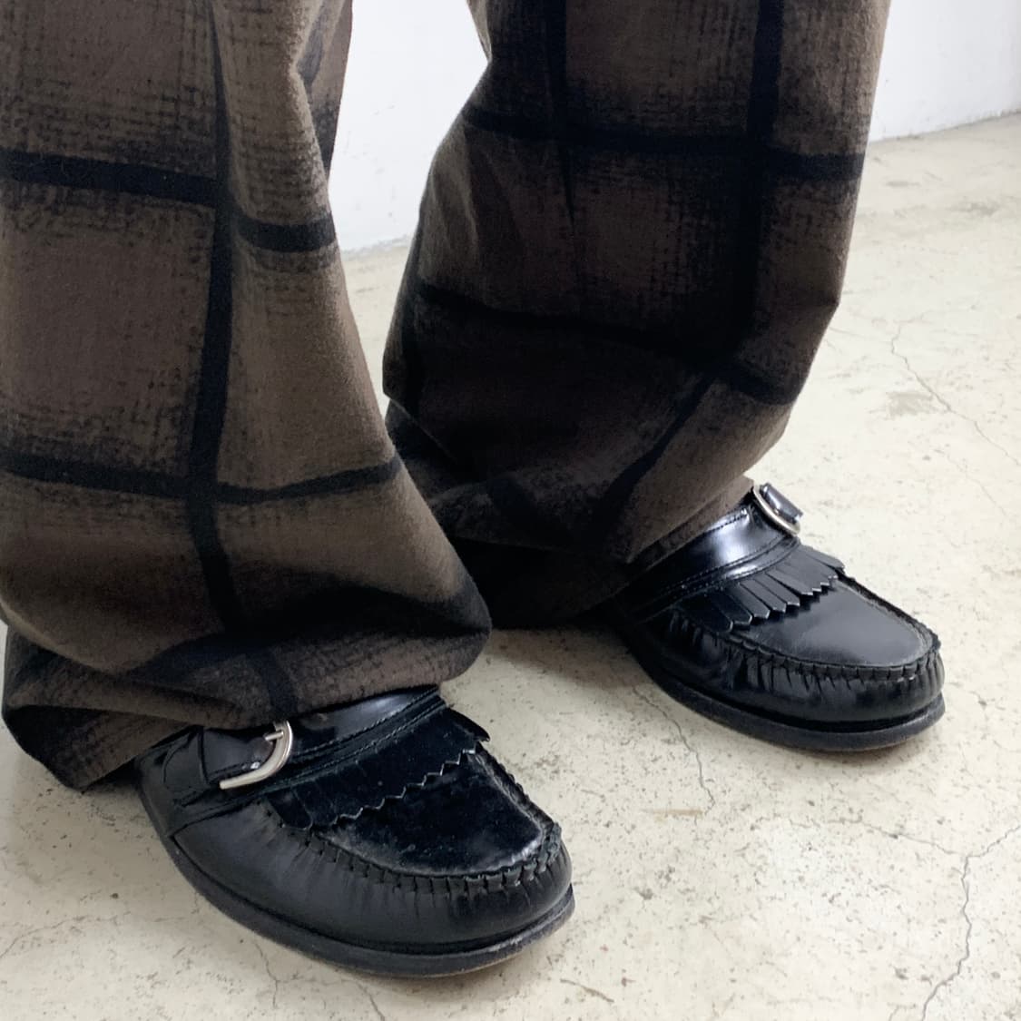 Sunsea (선씨) 브러쉬드 플란넬 체크 팬츠 상품이미지6