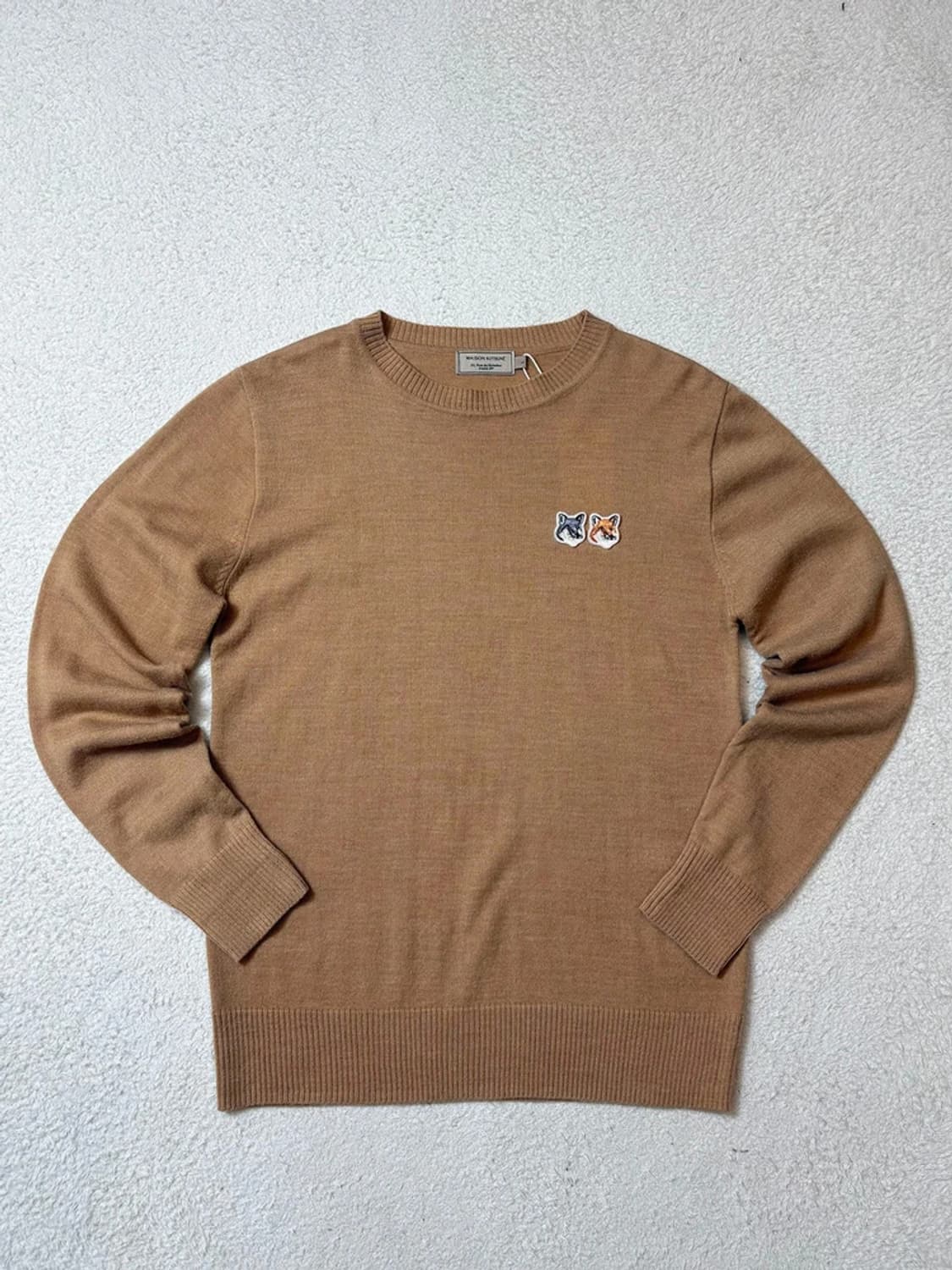 메종키츠네 더블 폭스 헤드 코튼 니트 PN6477 상품이미지1