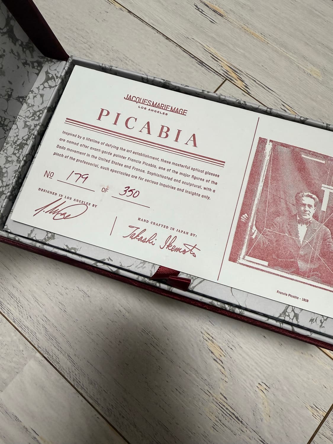 자크마리마지 피카비아 아가일 PICABIA AGYLE 자크 뿔테안경 JM 상품이미지4