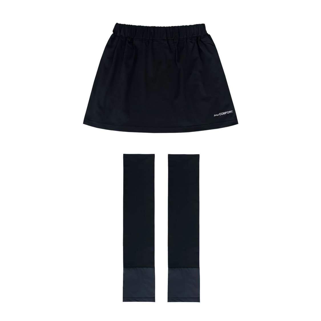 지초이 25-002 MINI SKIRT W/LEG WARMERS 블랙 상품이미지1