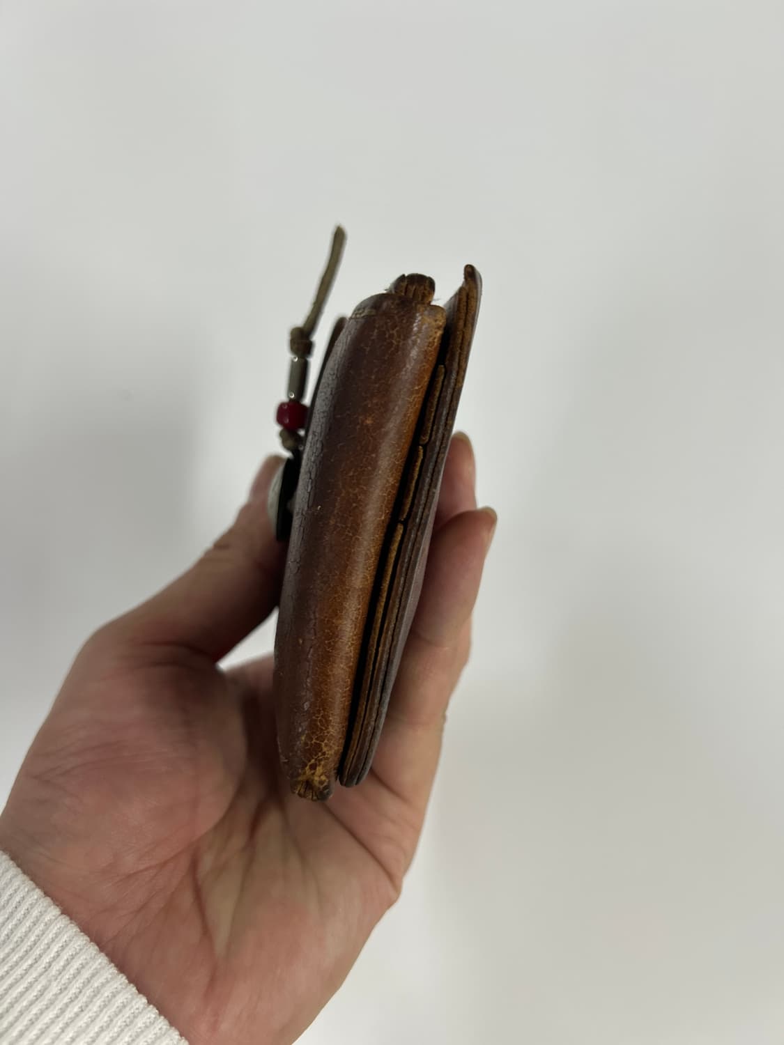 GOROS 고로스 새들레더 브라운 콘초 반지갑 상품이미지3