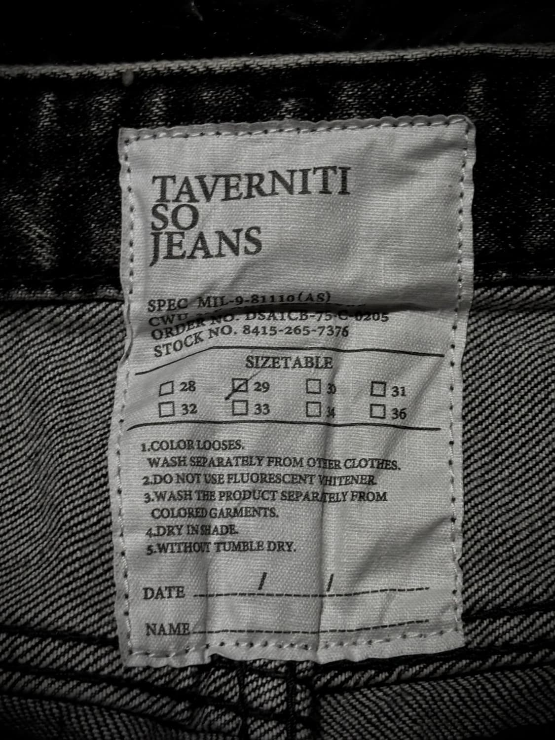 TAVERNITI JEANS 데미지 그레이 데님 스키니팬츠 상품이미지9