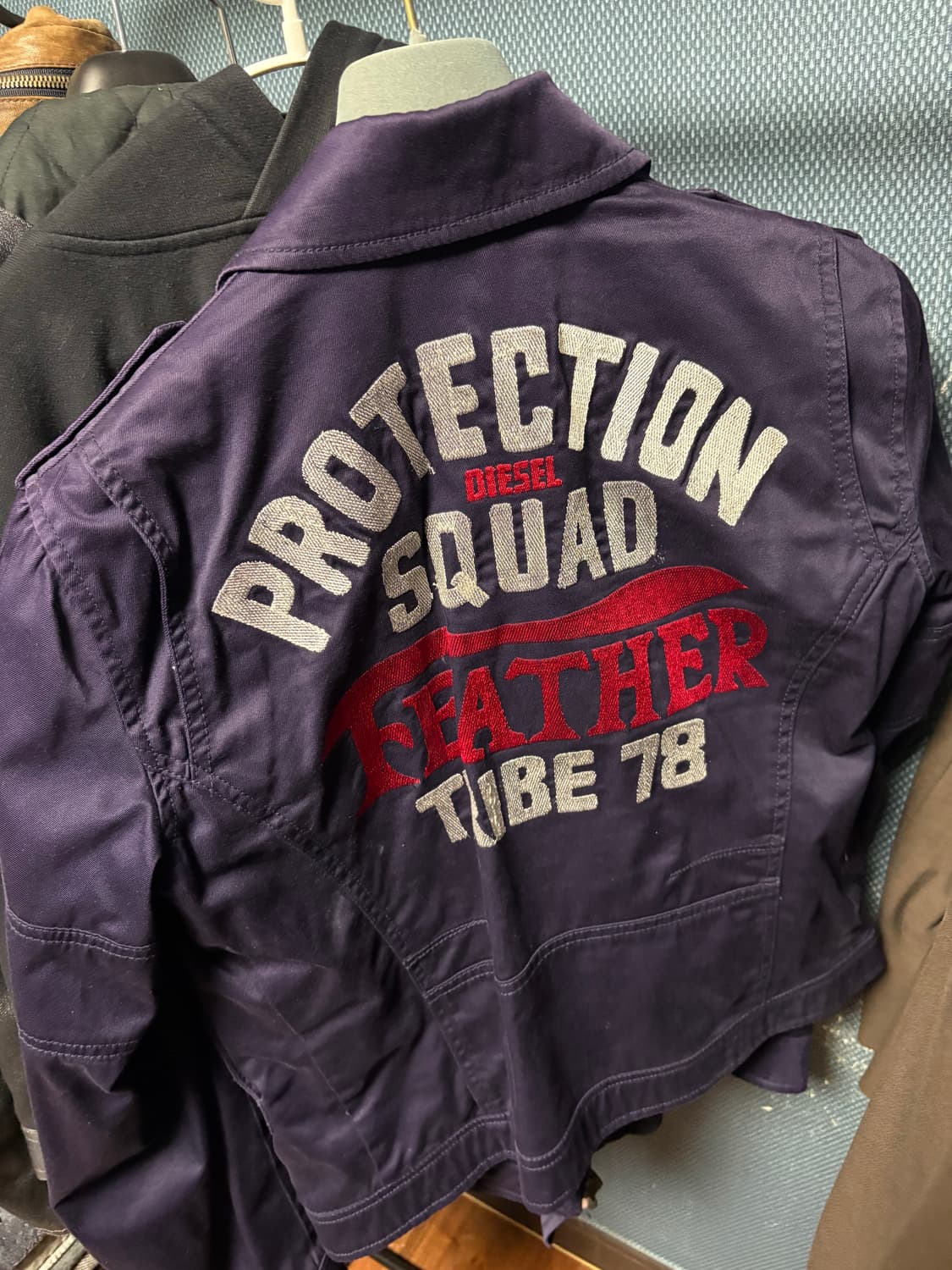 디젤 diesel 라이더 싱글 라이더 자켓 M 퍼플 상품이미지2