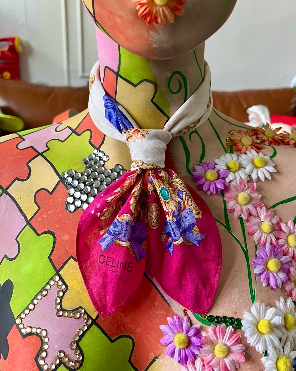 70-80s Old CELINE Archive Bandana Scarf 상품이미지6