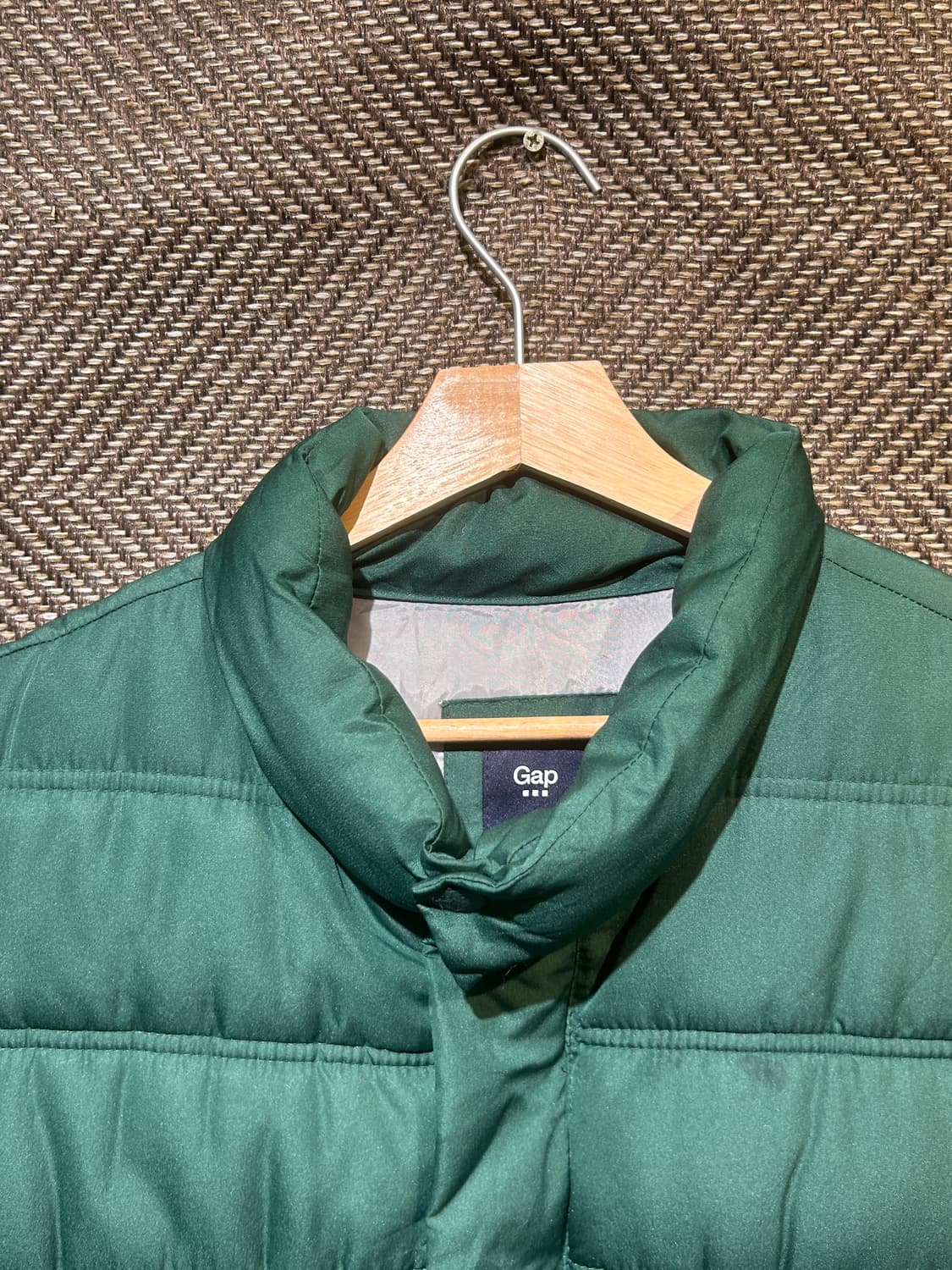 90s올드갭 패딩 베스트 빈티지그린 상품이미지5