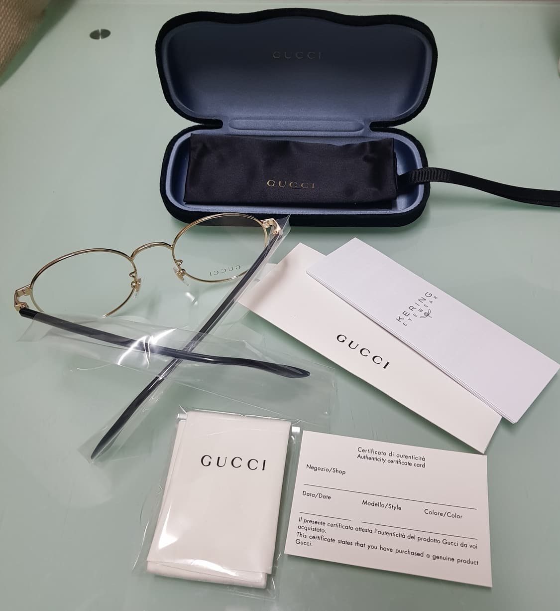 구찌남녀 럭셔리골드안경테(정품 새상품풀구성) 상품이미지7