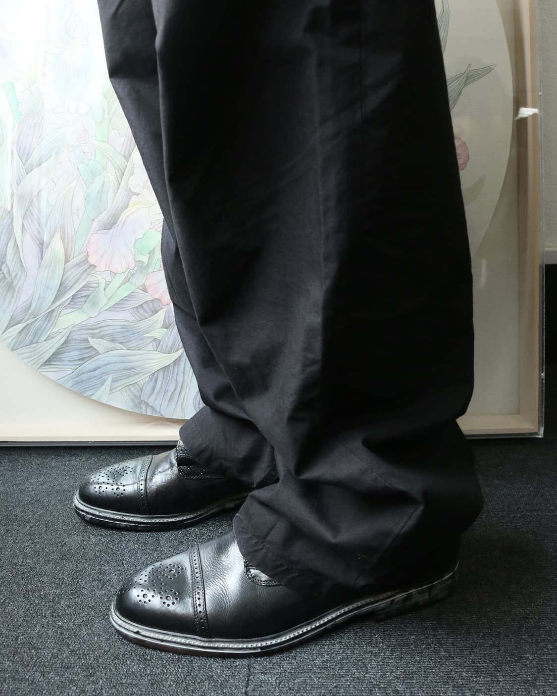 빈티지 이탈리아 블랙 레더 몽크 스트랩 슈즈 상품이미지3