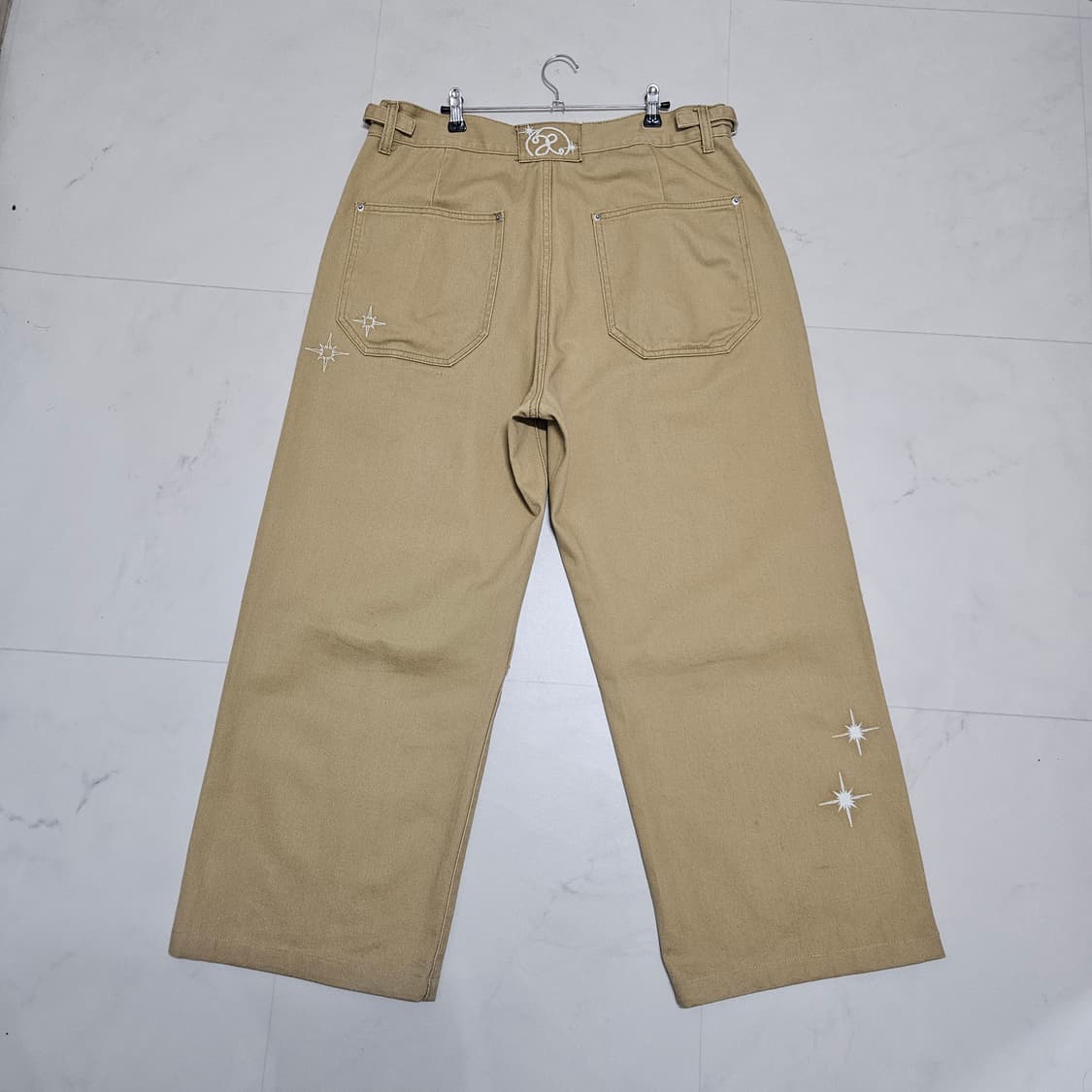 L 엑스톤즈 리온 와이드 코튼 팬츠 베이지 상품이미지3