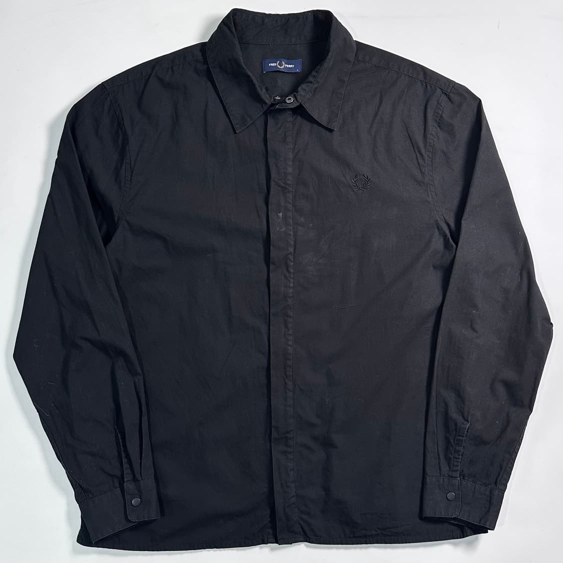 프레드페리 블랙 셔츠 자켓 상품이미지1