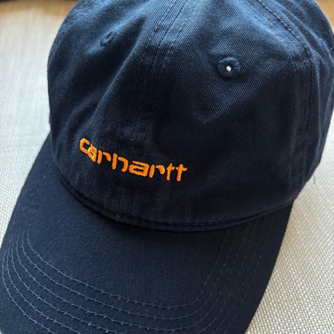 칼하트 WIP 매디슨 로고 캡 (네이비/오렌지 자수) 상품이미지3