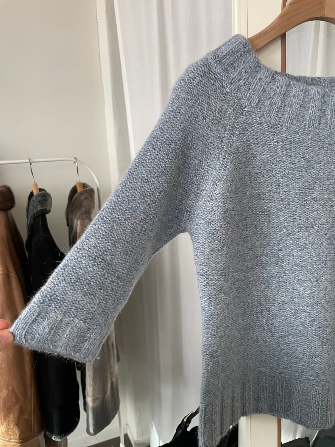 vintage boat neck angora knit 상품이미지3