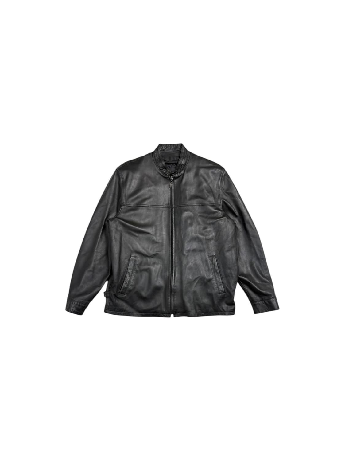 진용 남성용 블랙 가죽 자켓 상품이미지1