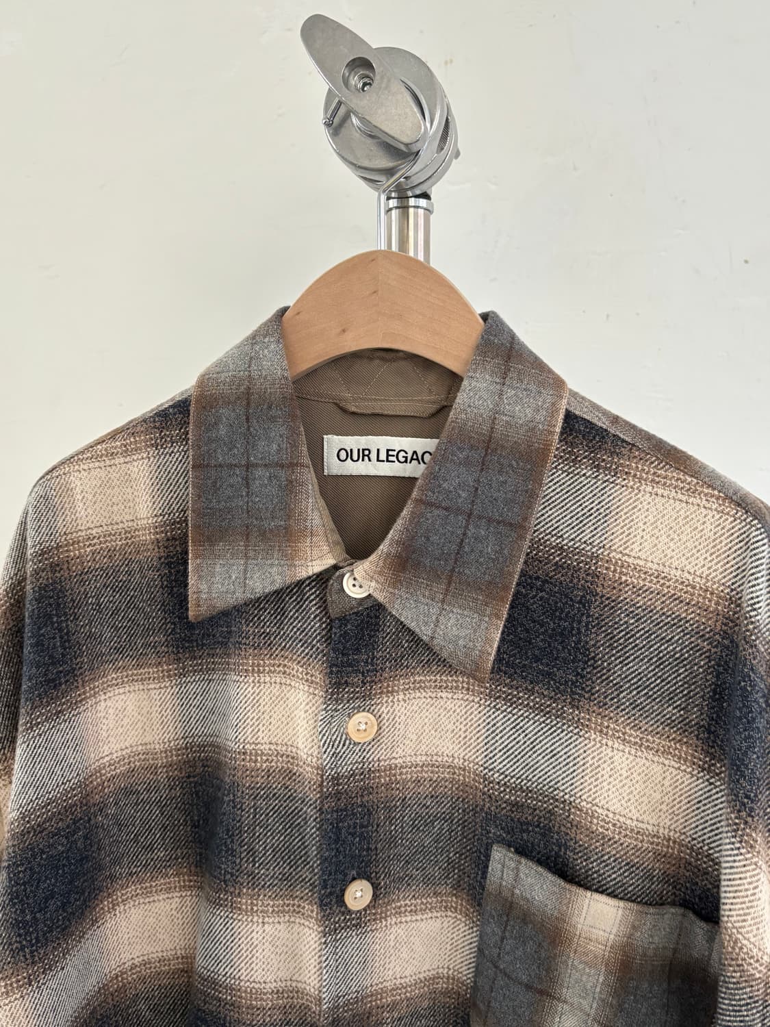 Our Legacy 아워레가시 어보브 플란넬 체크 오버 셔츠 상품이미지3