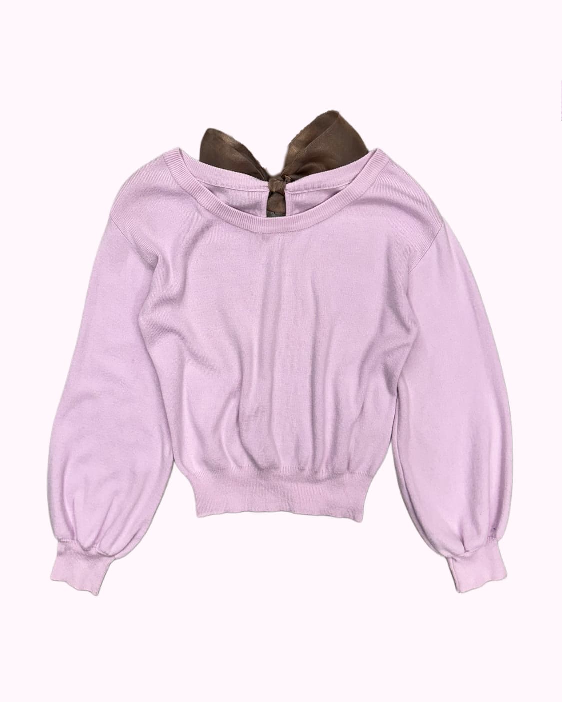 ribbon pink crop knit 상품이미지2
