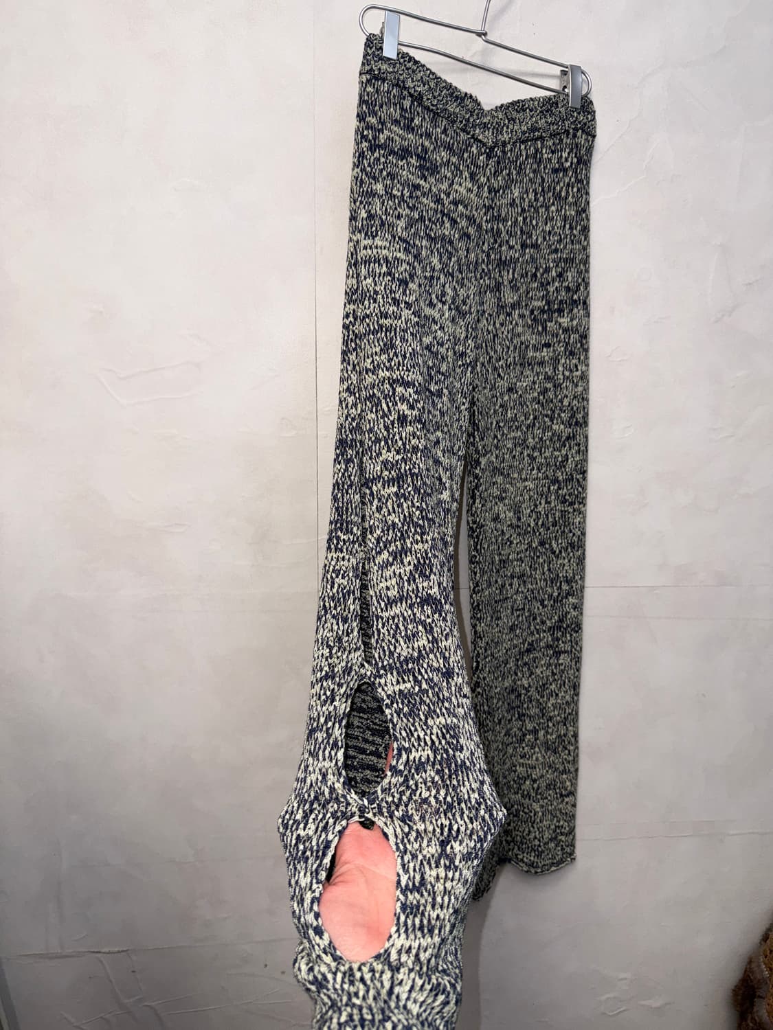 Knit Circle navy bokashi side hole pants 상품이미지4