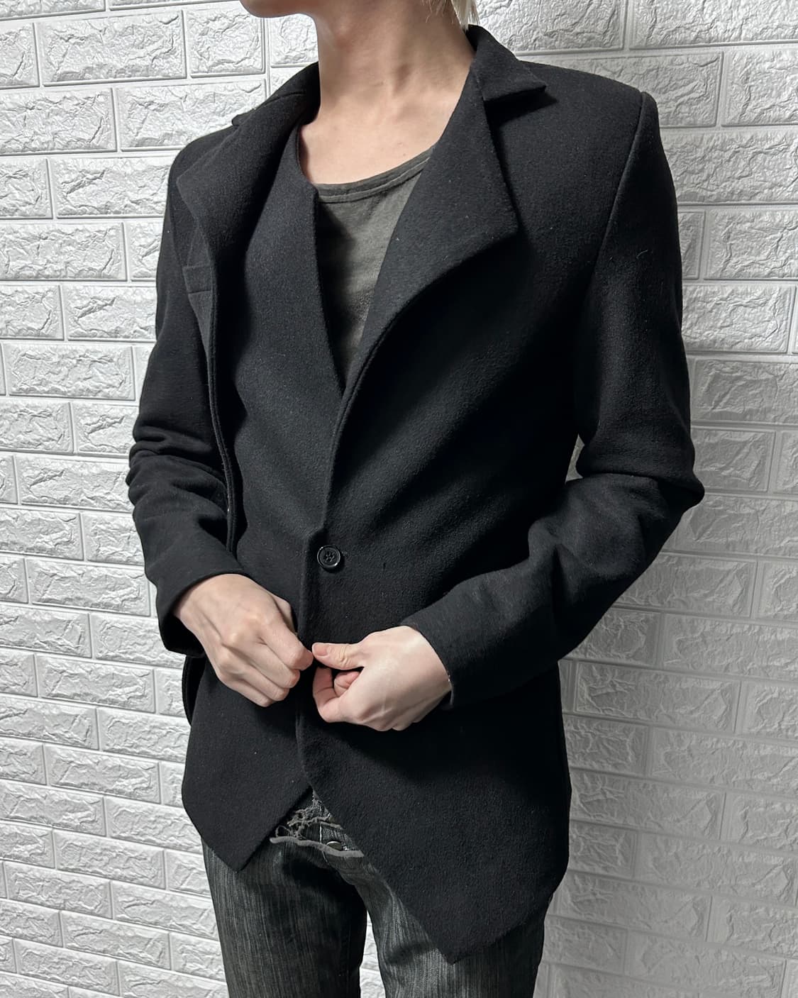 언플러그드 뮤지엄 비대칭 더블 판넬 자켓 상품이미지4