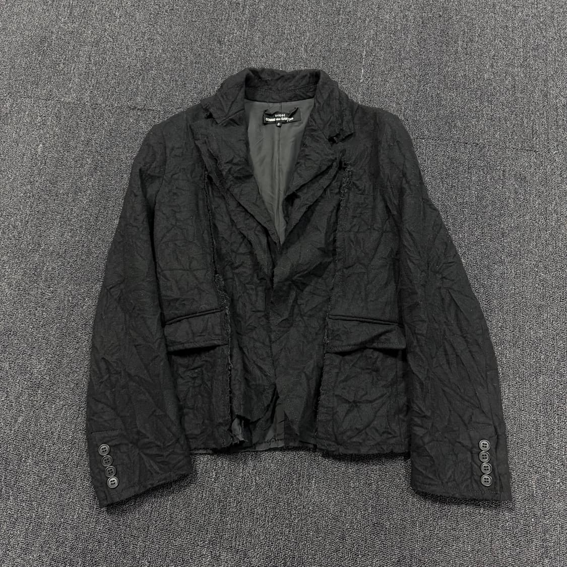 트리콧 꼼데가르송 레이어드 링클 자켓 상품이미지1