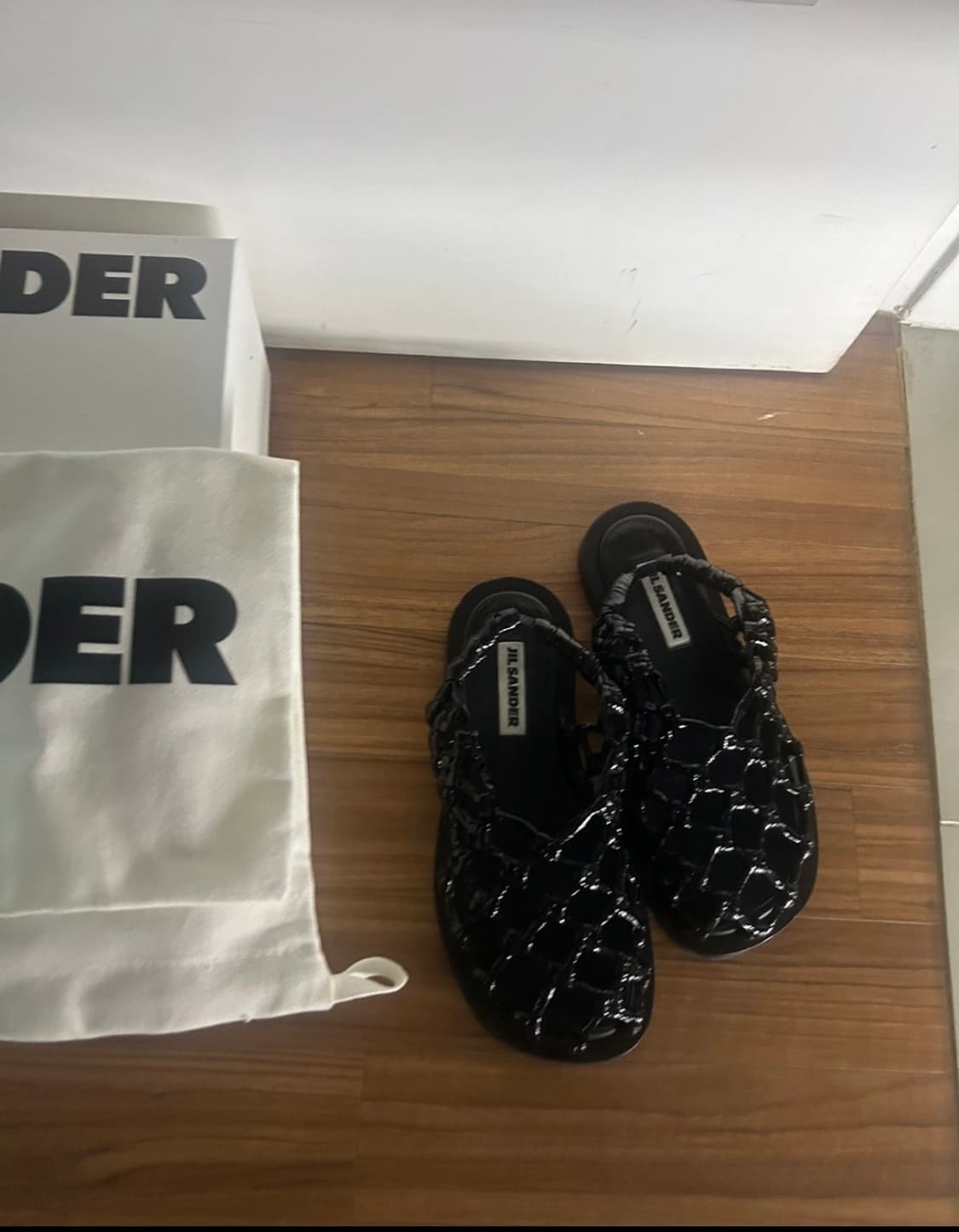 질샌더 블랙 메쉬 샌들 37사이즈 상품이미지4