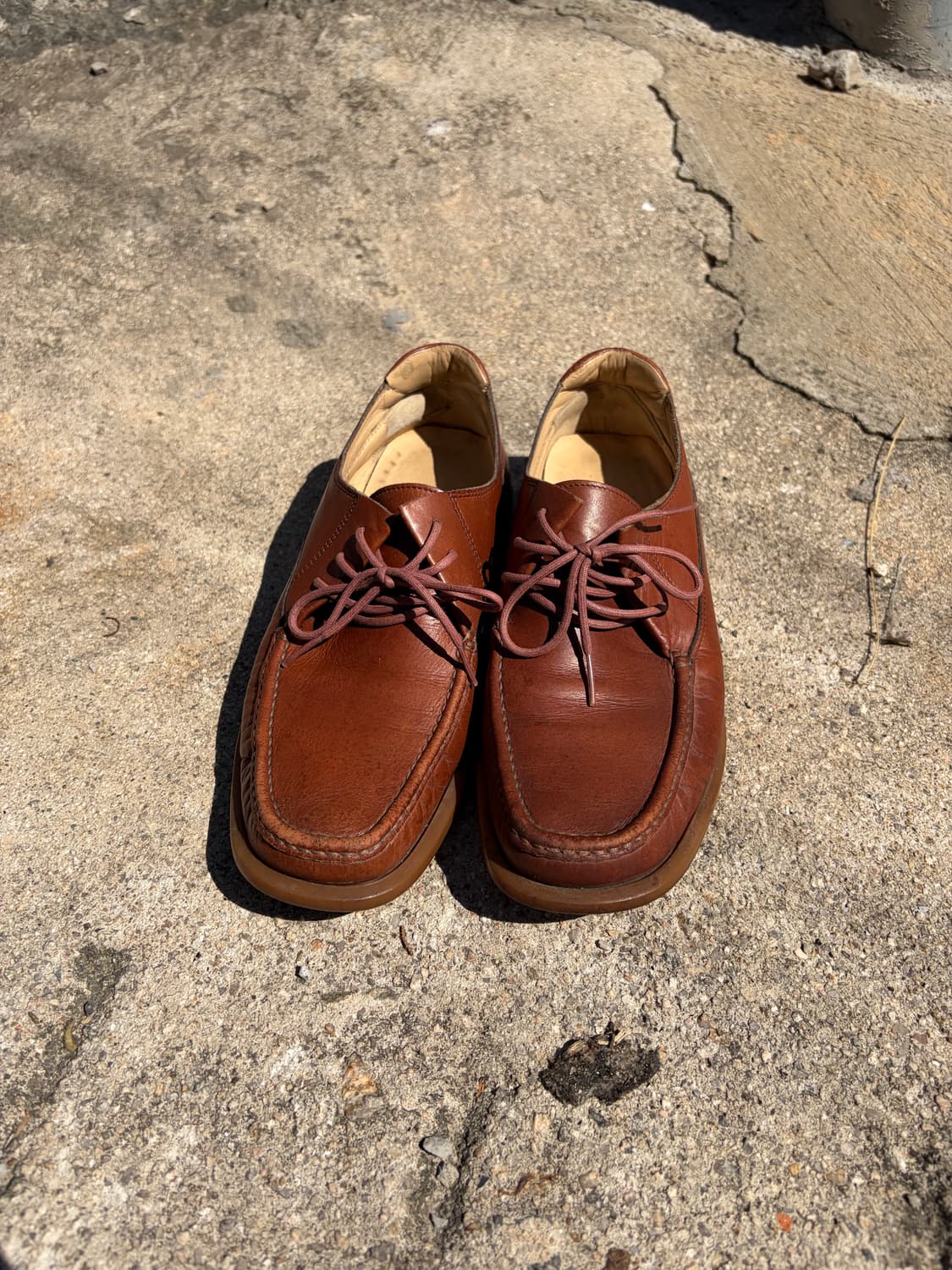 260) Salvatore Ferragamo 브라운 레더 더비 슈즈 상품이미지2