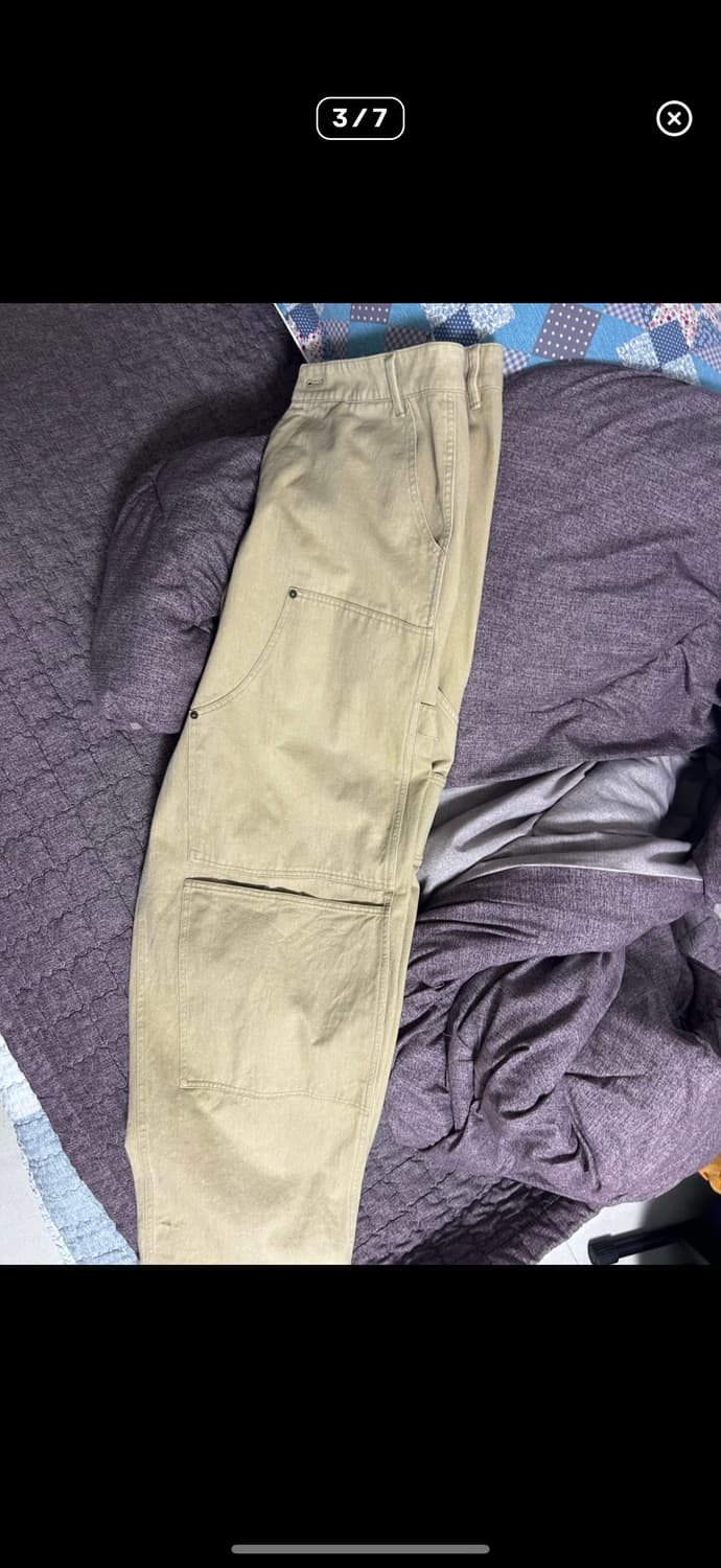 [2] 아오이로 코티드 더블니 팬츠 탄 상품이미지3