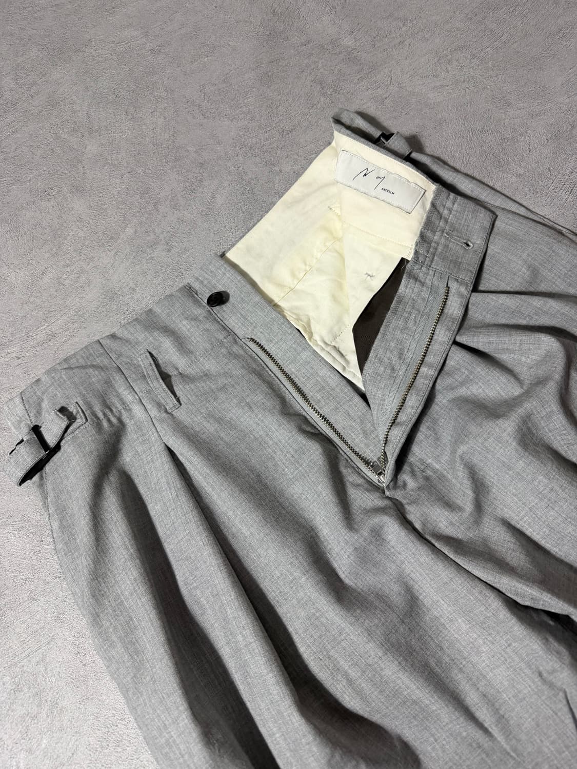 Ancellm wool Damage Wide Slacks 상품이미지3
