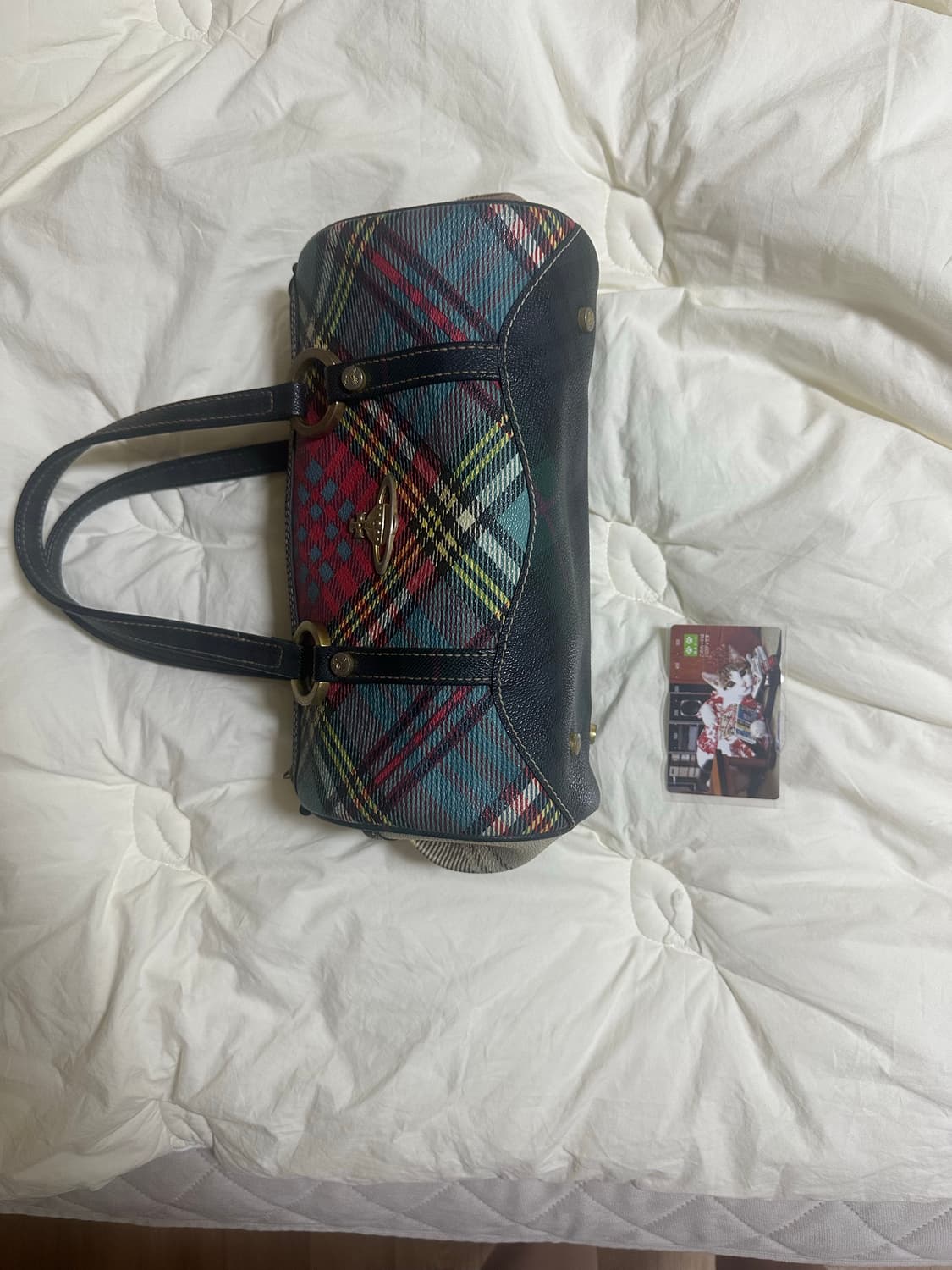 비비안웨스트우드 체크 토트백 상품이미지7