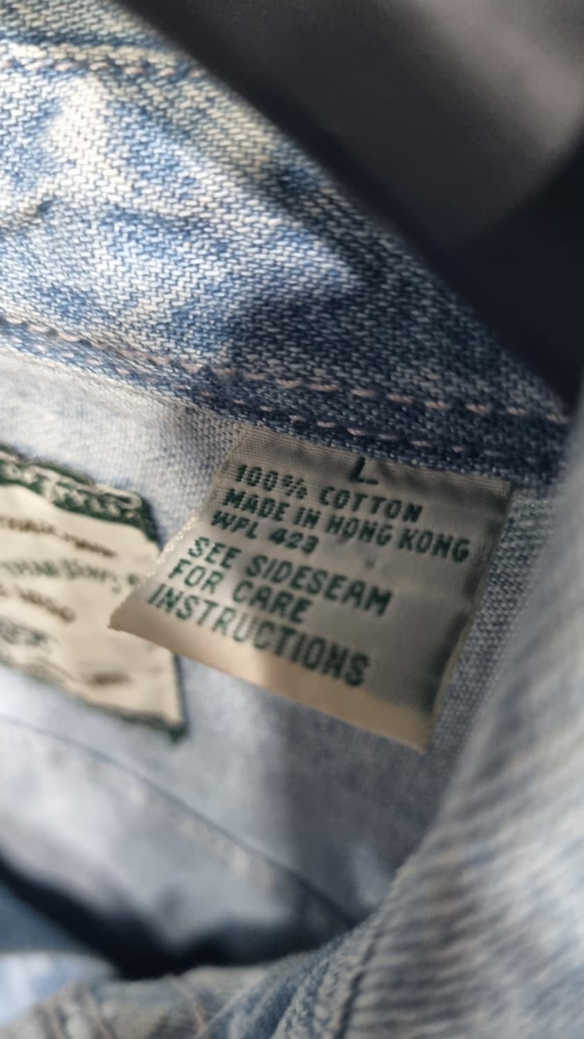 90s~00s) LEVIS 데님셔츠 100~105 컨디션10/7 상품이미지3