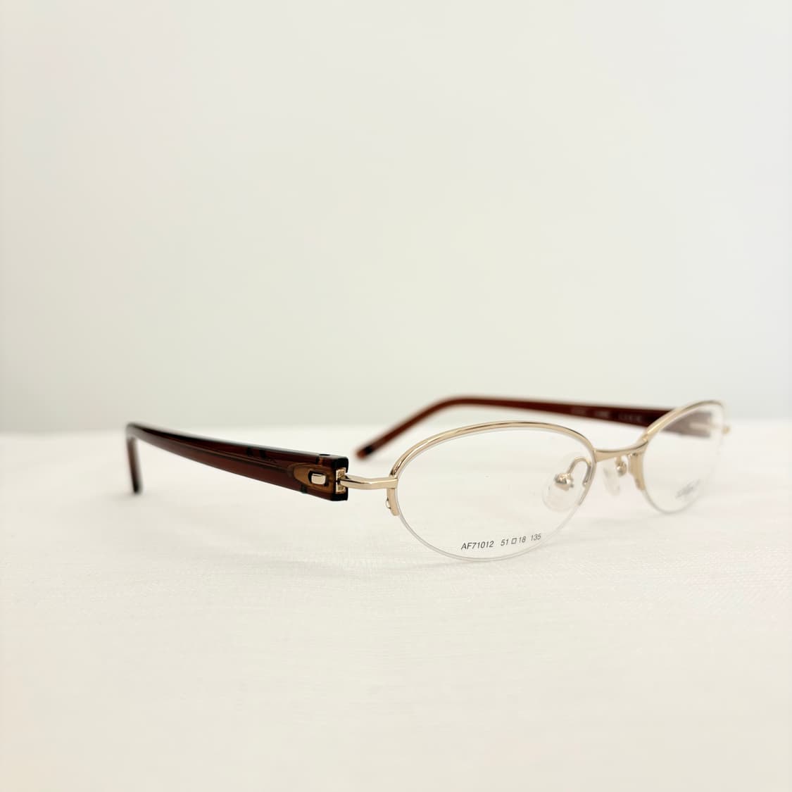 ALLEGRO 골드 오벌 메탈 반무테 상품이미지3