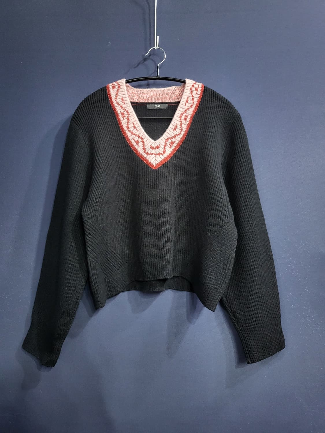 주크 모(울) 브이넥 풀오버니트 상품이미지1