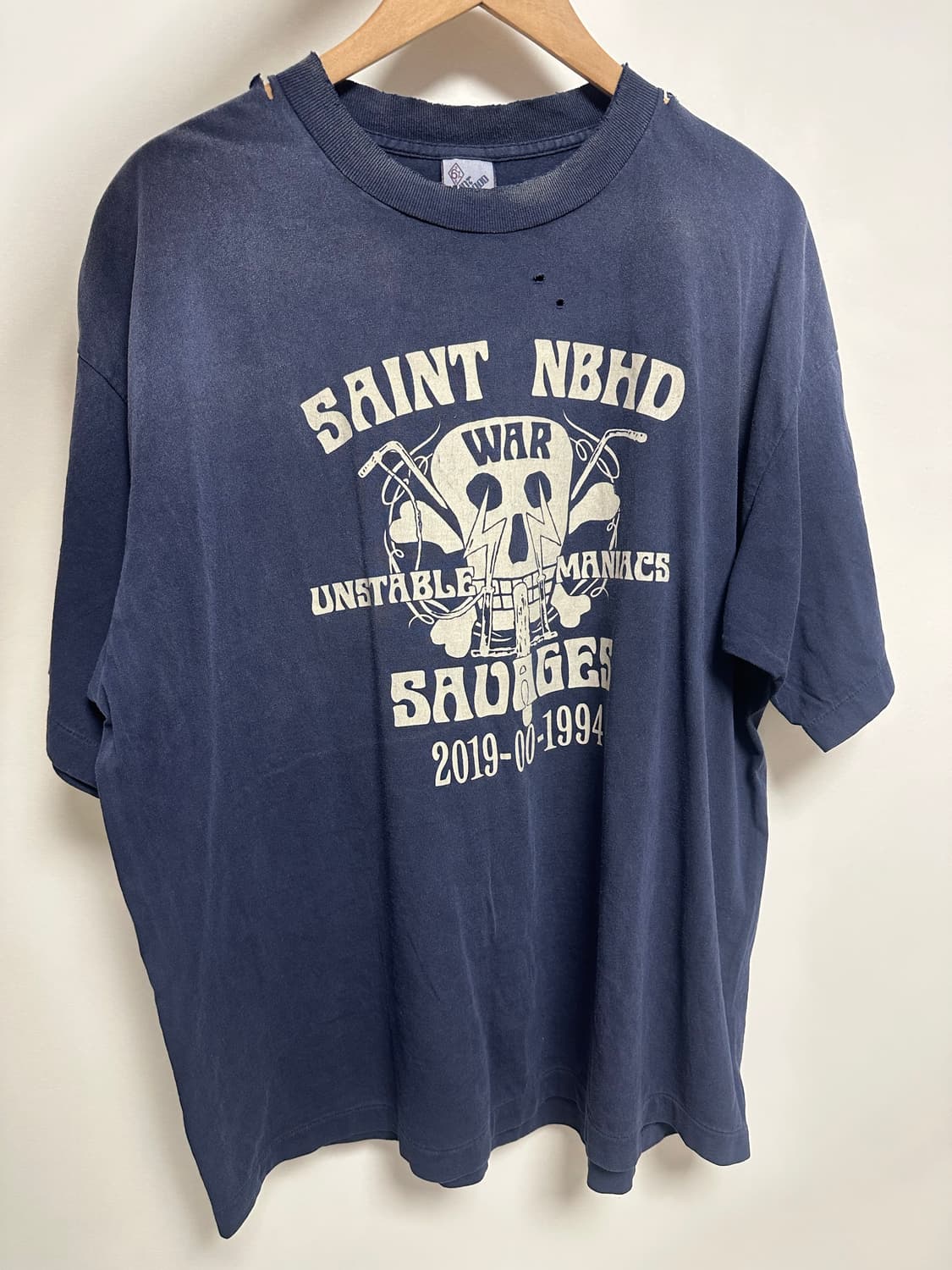 (XL)네이버후드x세인트마이클 NBHD 반팔 티셔츠 네이비 상품이미지2