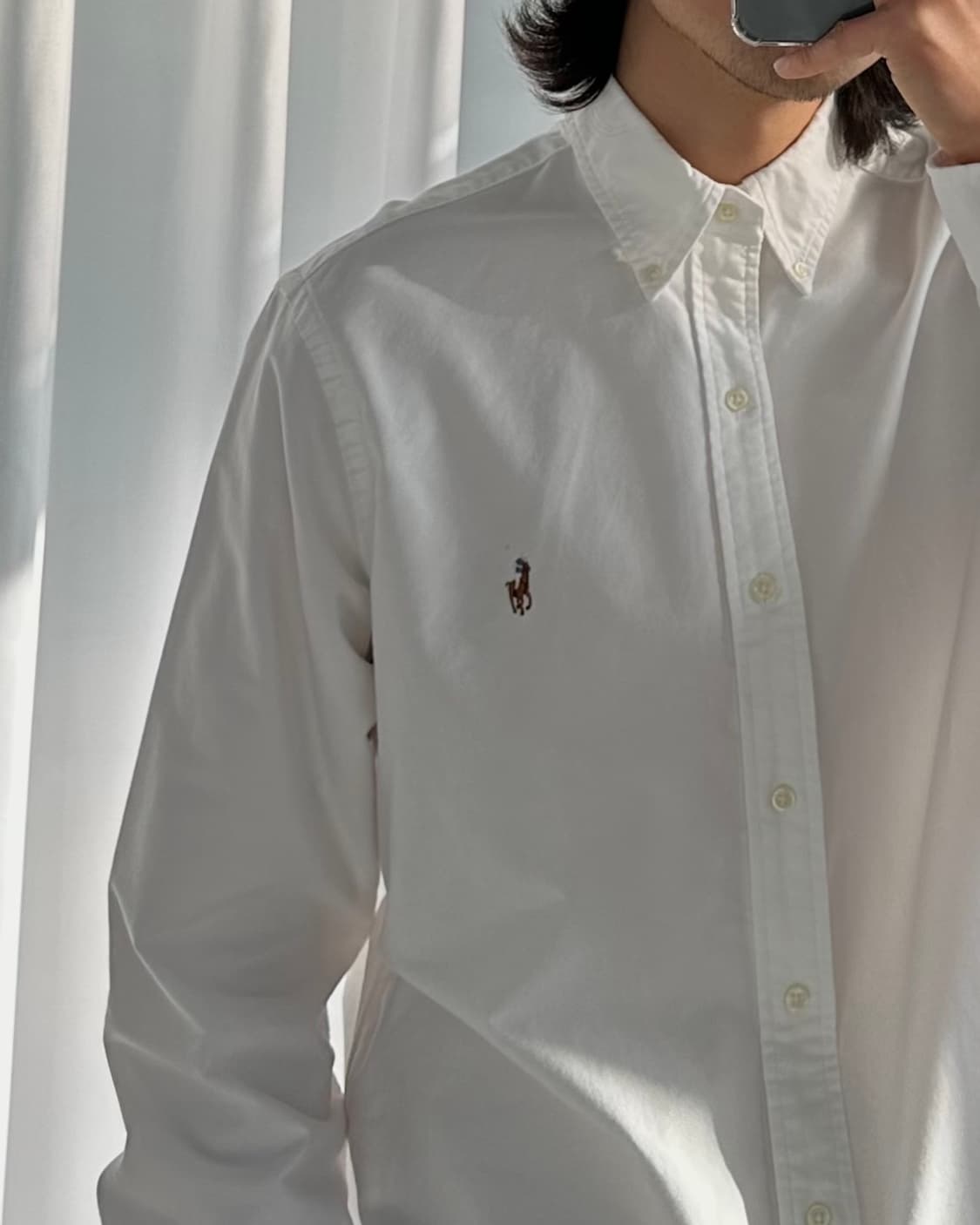 [L]폴로 랄프로렌 클래식핏 화이트 옥스포드 셔츠 상품이미지4