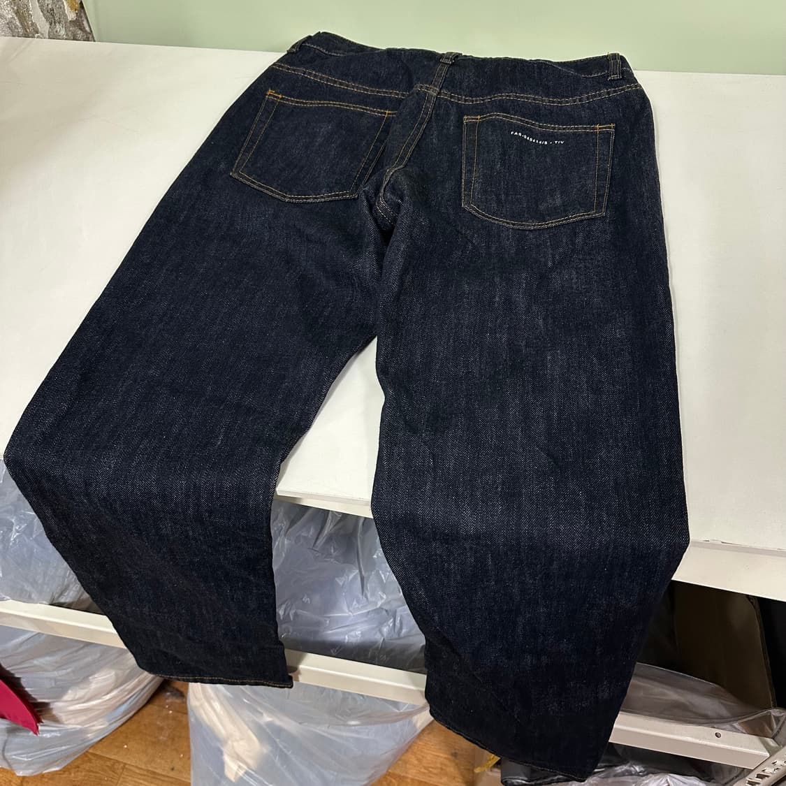 M 46 페이탈리즘 레귤러핏 생지 인디고 데님팬츠 청바지 상품이미지5