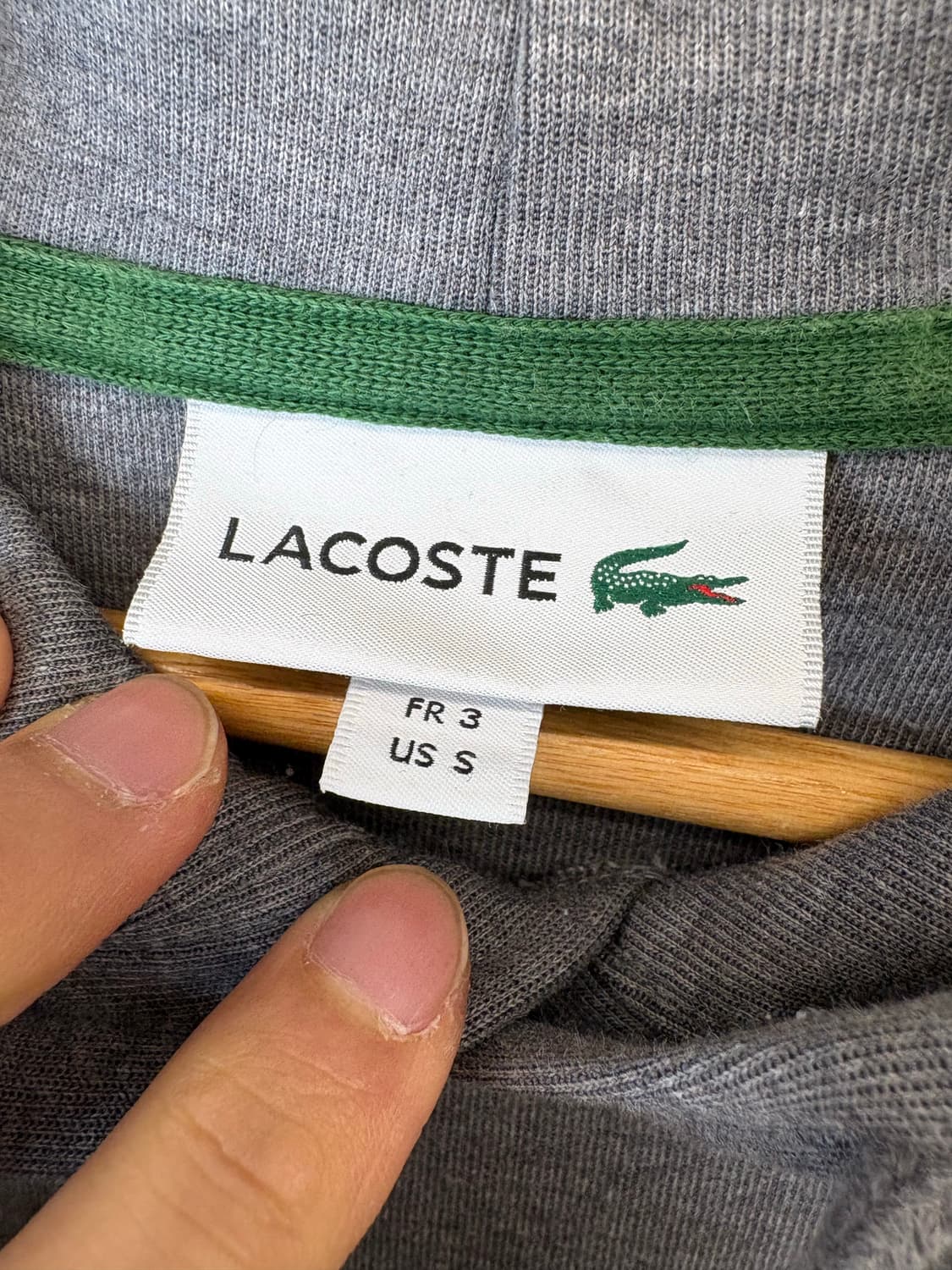 라코스테 빅크록 후드티 그레이 상품이미지6