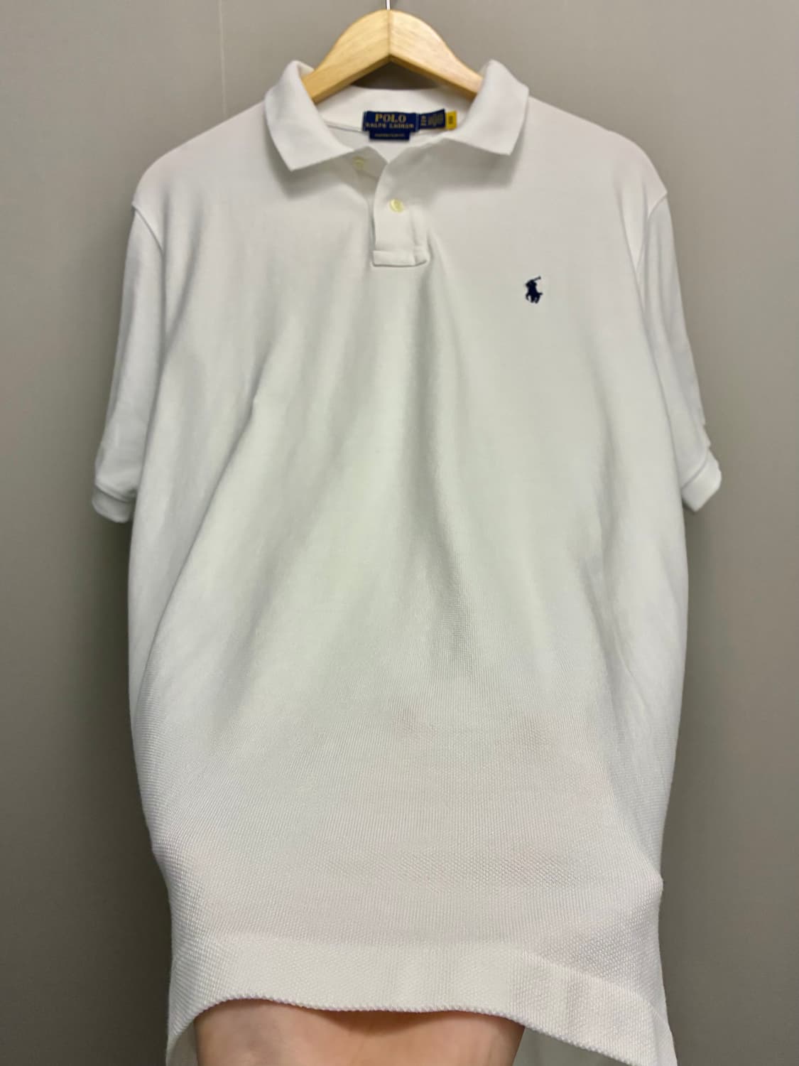 (XL)POLO 폴로랄프로렌 코튼 반팔 PK카라티 화이트 폴로카라티 상품이미지6
