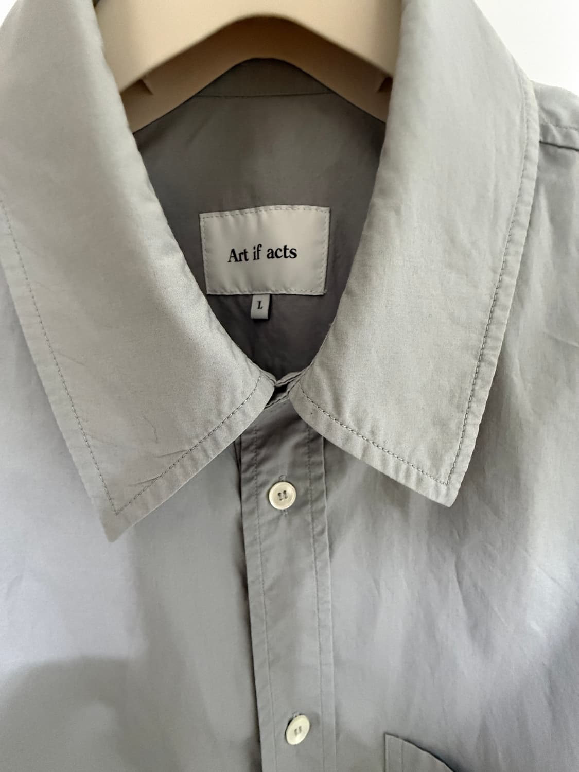 아트이프액츠 라이트그레이 셔츠 L 상품이미지4