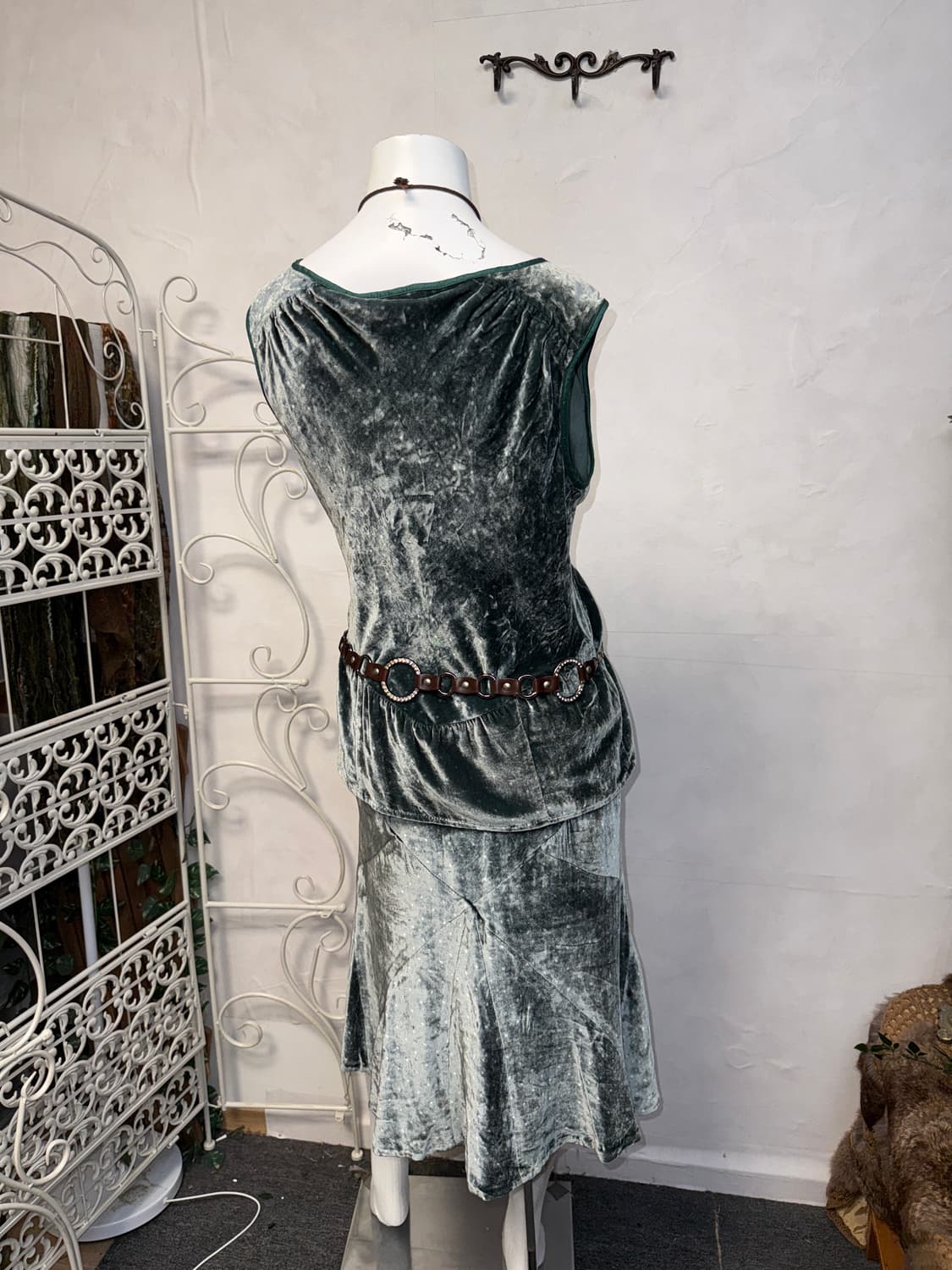 Marc Jacobs green velvet silk dot setup 상품이미지4