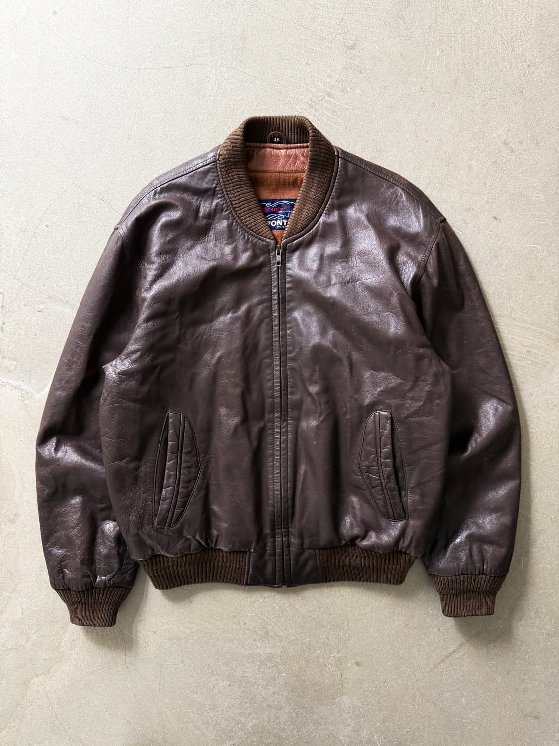 Rponty sheepskin leather Bomber jacket 상품이미지1