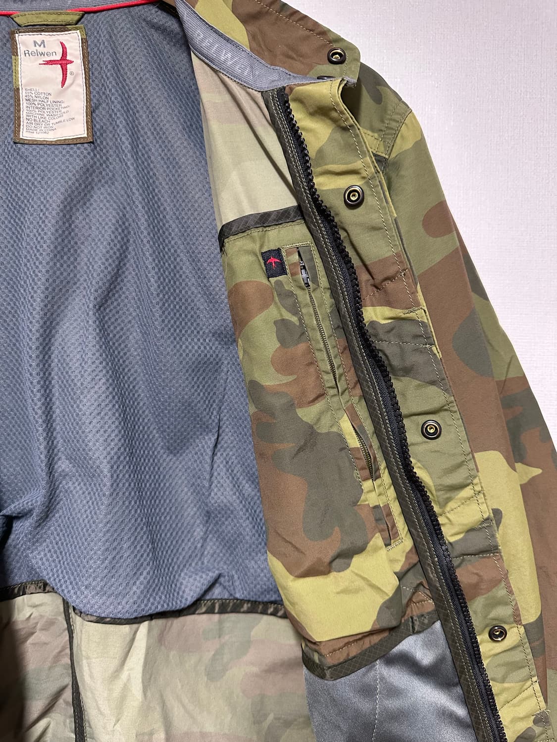 렐웬 밀리터리 카모 바람막이 상품이미지4