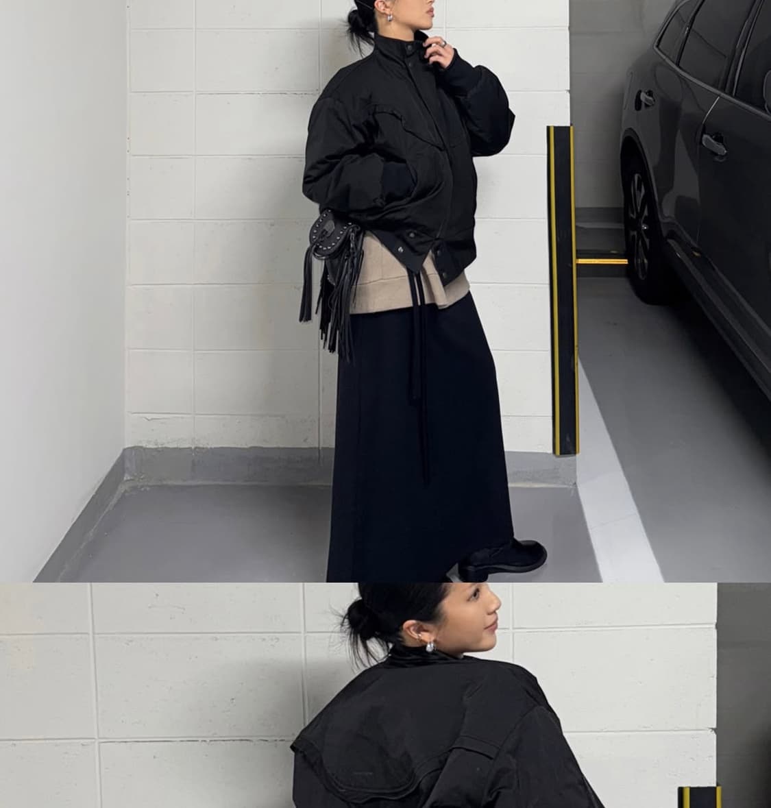 공일공사 0104 커브 판넬 푸퍼 점퍼 상품이미지2