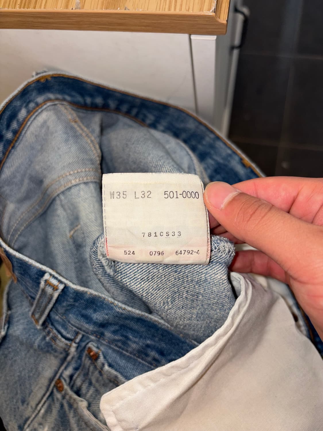 90’s Levi’s 501 524 USA distressed denim 상품이미지10